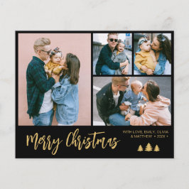 Folheto de Férias de Natal do Pine de Colagem de S