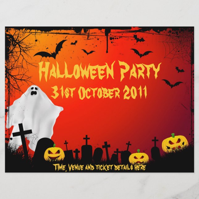 Folheto de festas de Halloween (Frente)