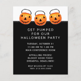 Folheto de festas do escritório de Halloween