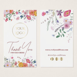 Folheto de flores silvestres frescas