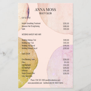 Folheto de Folha Moderna de Pastel