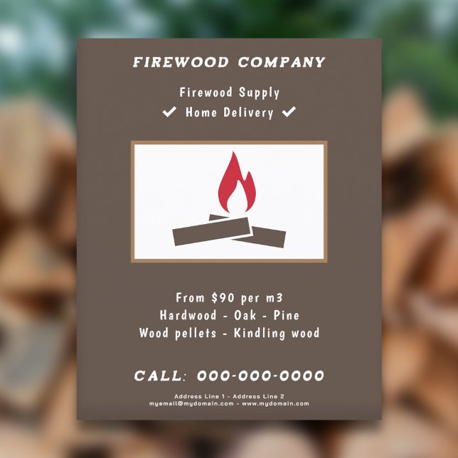 Folheto de fornecimento de madeira de fogo (Firewood Supply Flyer)