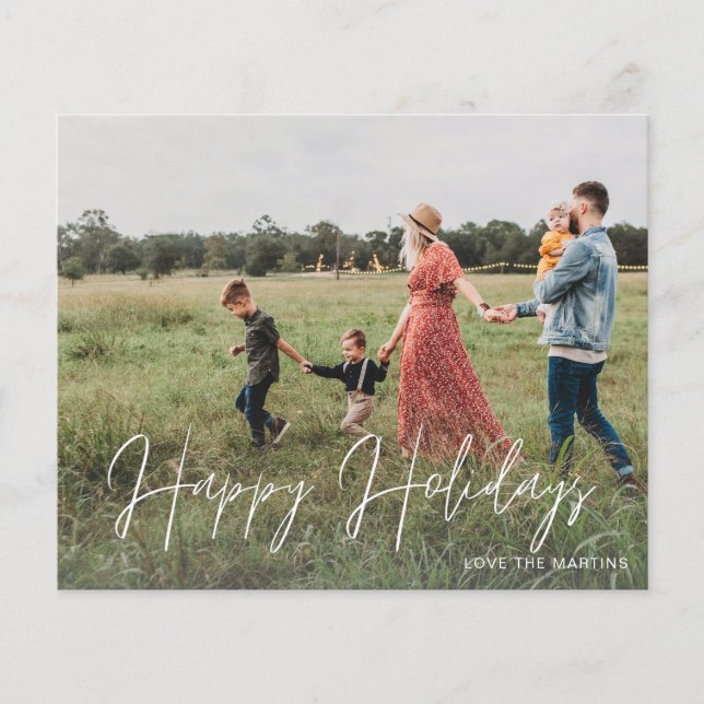 Folheto de Foto 2 do Script Moderno de Feriados Fe (Frente)