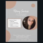 Folheto de Foto do Serviço Notório Público Geométr<br><div class="desc">Folhetos modernos para serviços públicos notariais com Formas Geométricas</div>