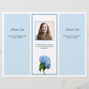 Folheto de Fotografia de Folheto Informativo Azul