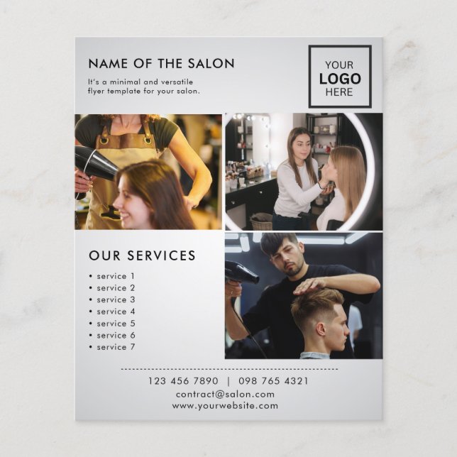 Folheto de Fotografia do Marketing Branco Escuro p (Frente)