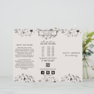 Folheto de Fotos de Blush de Código QR Moderno