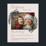 Folheto de fotos de Natal específico do cliente<br><div class="desc">Folheto de Natal específico do cliente,  bege. Basta editar seu produto carregando sua foto e digitando seu texto. Você pode selecionar a fonte,  a cor e a posição individualmente por "mais personalização".</div>