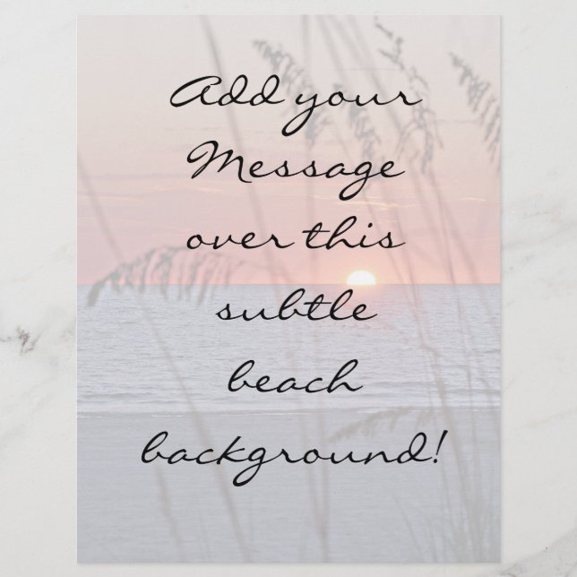 Folheto de Fundo de Sunset Beach (Frente)