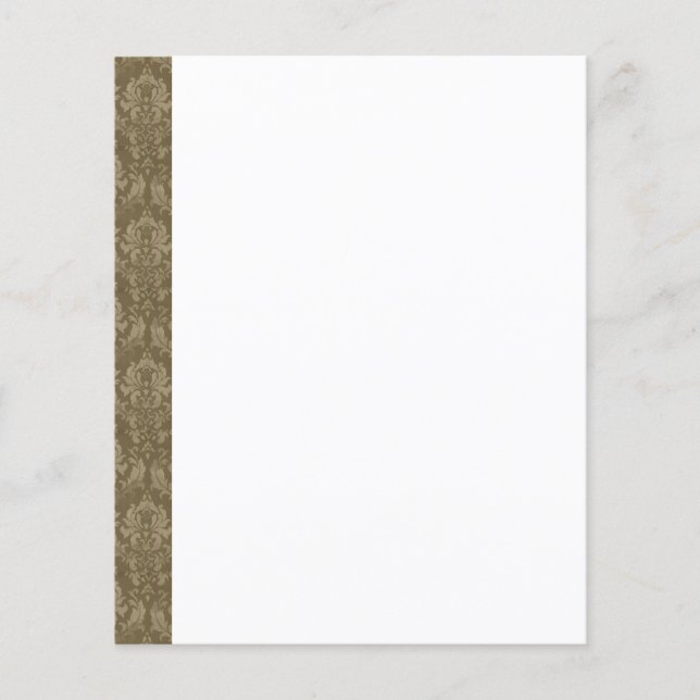 Folheto de Fundo do Papel de Borda Vintage Damask (Frente)