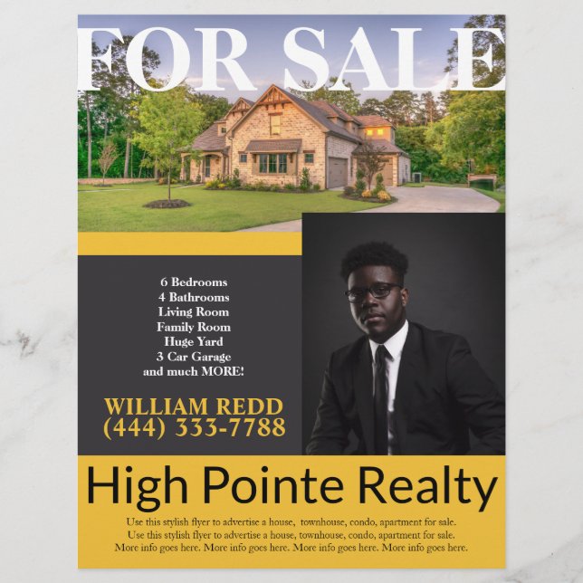 Folheto De Imóveis Profissionais Para Venda (Frente)