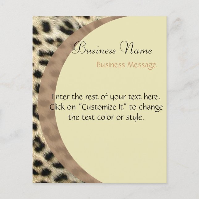 Folheto de Impressão Leopardo (Frente)