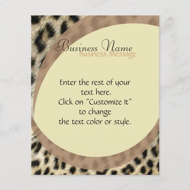 Folheto de Impressão Leopardo (Frente)