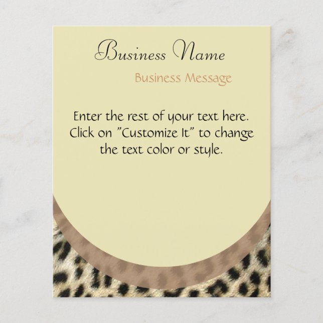 Folheto de Impressão Leopardo (Frente)