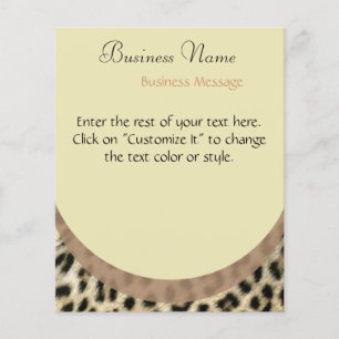 Folheto de Impressão Leopardo