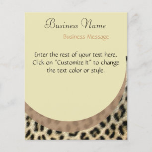 Folheto de Impressão Leopardo