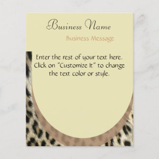 Folheto de Impressão Leopardo