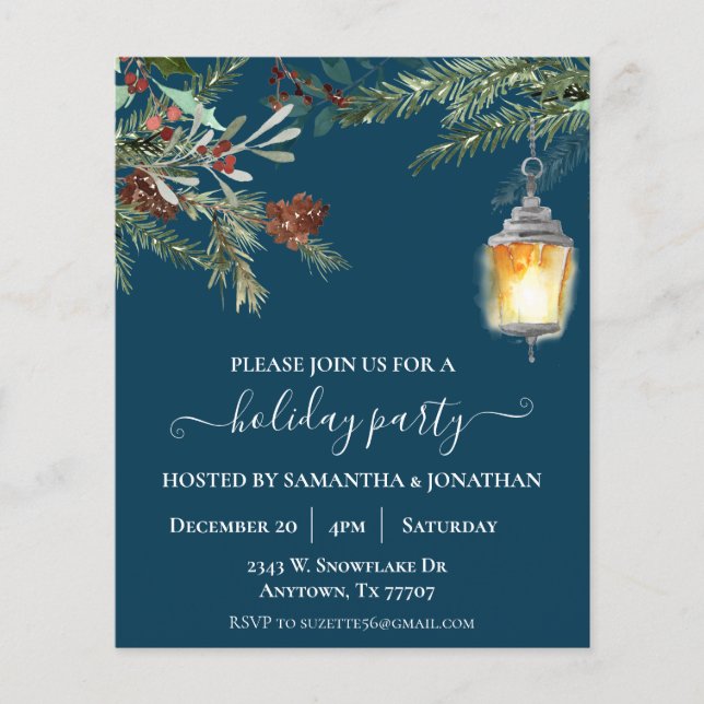 Folheto de inverno do Pinho de inverno do Feriado (Frente)