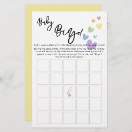 Folheto de Jogo de Bebê e Corações Bonitos