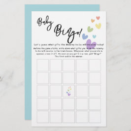 Folheto de Jogo de Bebê e Corações Bonitos