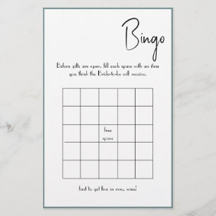 Folheto de jogos do Chá Bingo
