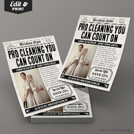 Folheto de jornal, Serviços de limpeza de casa ret
