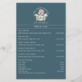 Folheto de Lista de Preços de Higiene de Cães Lhas
