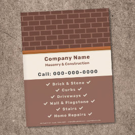 Folheto de Maçonaria e Construção