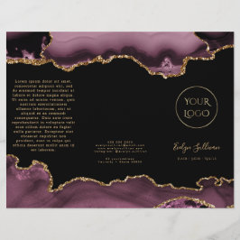 Folheto de madre-escura e agate-dourada