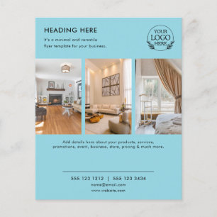 Folheto de Marketing de negócios minimalista   Log