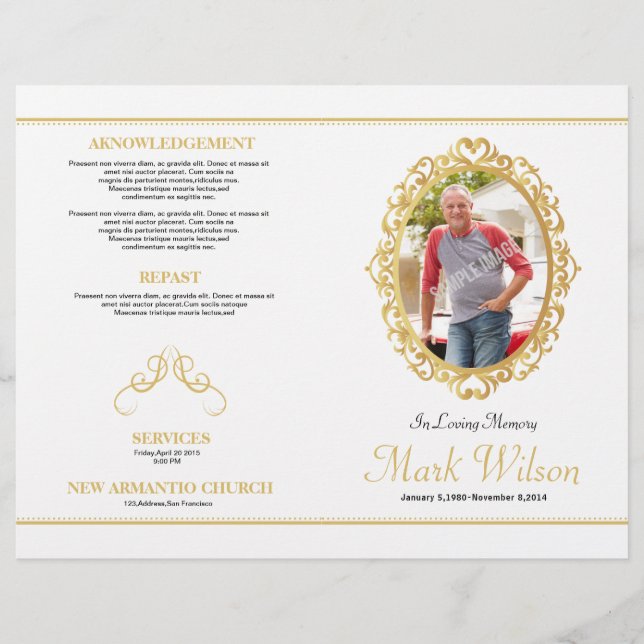 Folheto de Modelo do Programa de Serviço Ordem Fun (Frente)