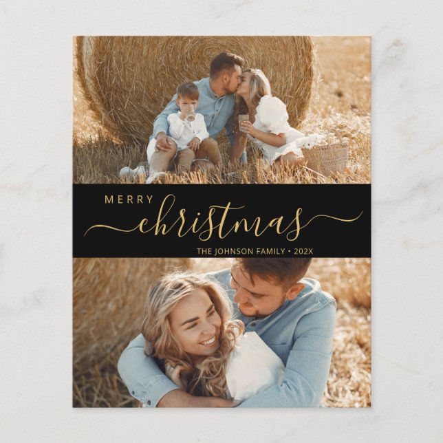 Folheto de Natal da Colagem de Fotos do Elegant Sc (Frente)