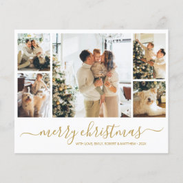 Folheto de Natal da Colagem de Fotos Orçamentária