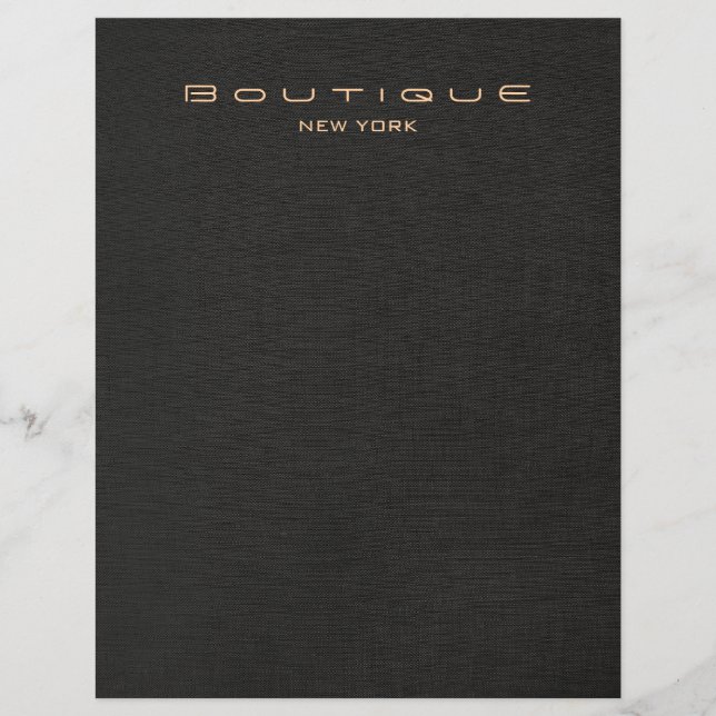 Folheto de Olhar Preto Elegante (Frente)