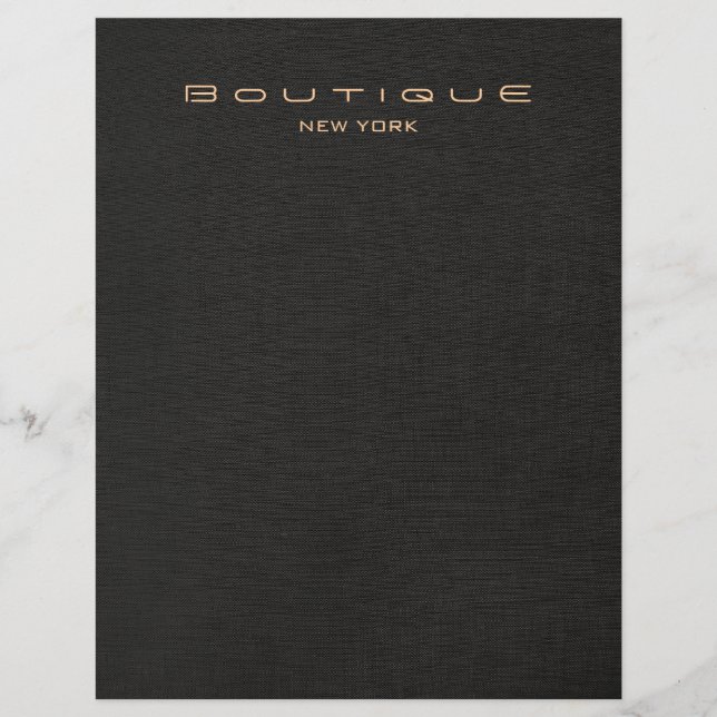 Folheto de Olhar Preto Elegante (Frente)