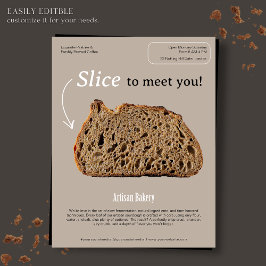 Folheto de padaria minimalista moderno