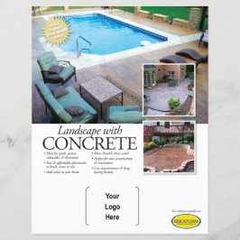 Folheto de Paisagismo de Concreto com Brickform