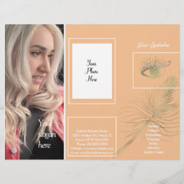 Folheto de panfleto de sessão de serviços de cílio