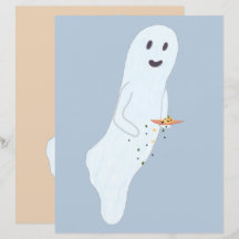 Folheto de Papelão do Fantasma de Halloween