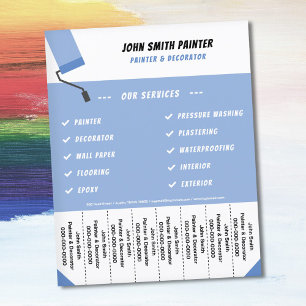 Folheto de Pintor e Decorador