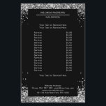Folheto de Prata Elegante dos dois lados<br><div class="desc">Um design elegante e refinado com uma imagem digital feita de vidro prateado-lilás. Nota: O processo de produção não usa um filme real,  apenas a cor é impressa completamente. Adicione seus dados,  logotipo,  detalhes da empresa e fotos em minutos.</div>