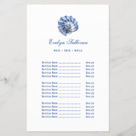 Folheto de preços do logotipo da Cana Azul