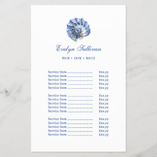 Folheto de preços do logotipo da Cana Azul