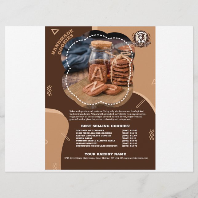 Folheto de Promoção do Menu de Cookies Feitos Manu (Verso)