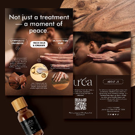 Folheto de Promoção do Spa de Massagem Moderna