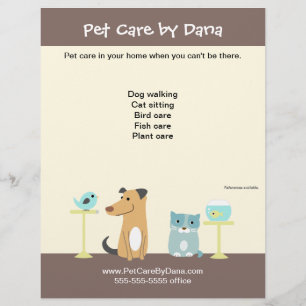 Folheto de Promocional de Pet Sitter