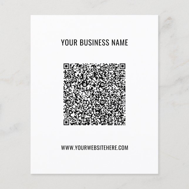 Folheto de Promocional de Texto e Código QR Person (Frente)