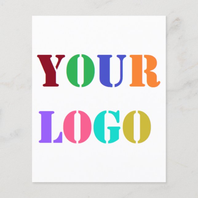 Folheto de Promocional de texto ou foto de logotip (Verso)