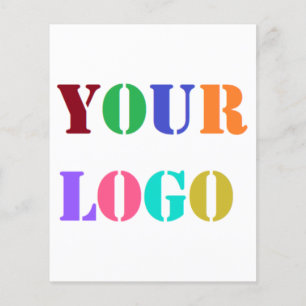 Folheto de Promocional de texto ou foto de logotip