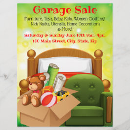 Folheto de Promocional de venda de garagem